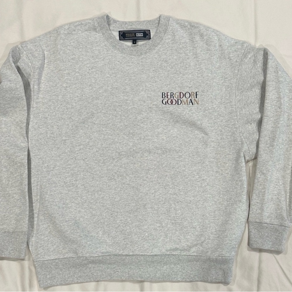 Kith Light Gray Bergdorf Goodman Logo Crewneck Sweatshirt